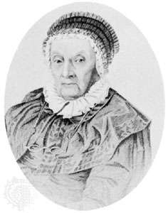 Caroline Herschel, engraving by Joseph Brown, 1847